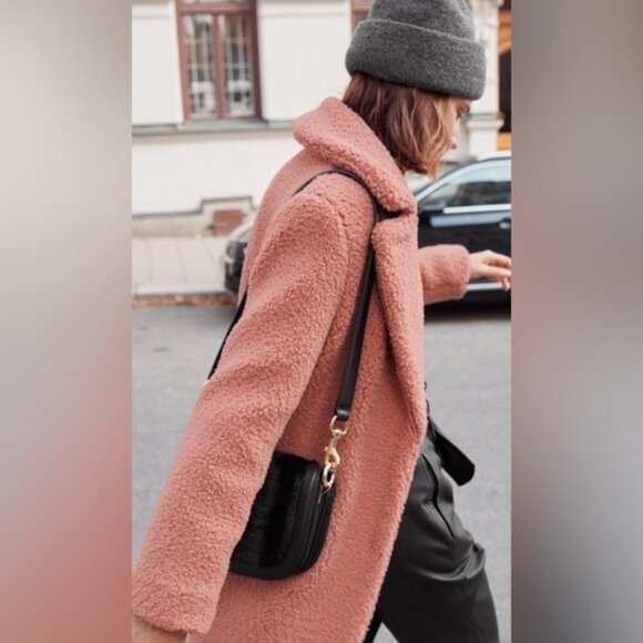 Abercrombie & Fitch Teddy Long Coat Jacket - Picture 4 of 15